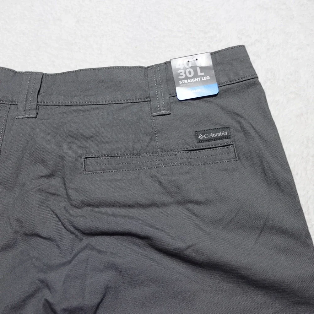 Columbia Flex ROC Pant Mens 40x30 Grey Straight Leg Omni-Shade AM0183-023